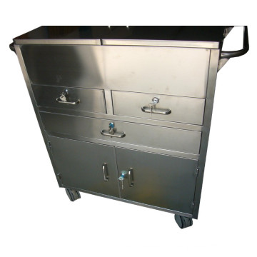 Stainless Steel Medical Emergency Trolley